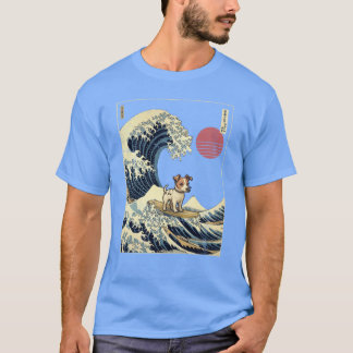 T-shirt Jack Russell Kanagawa Japanese Surfing Wave friend