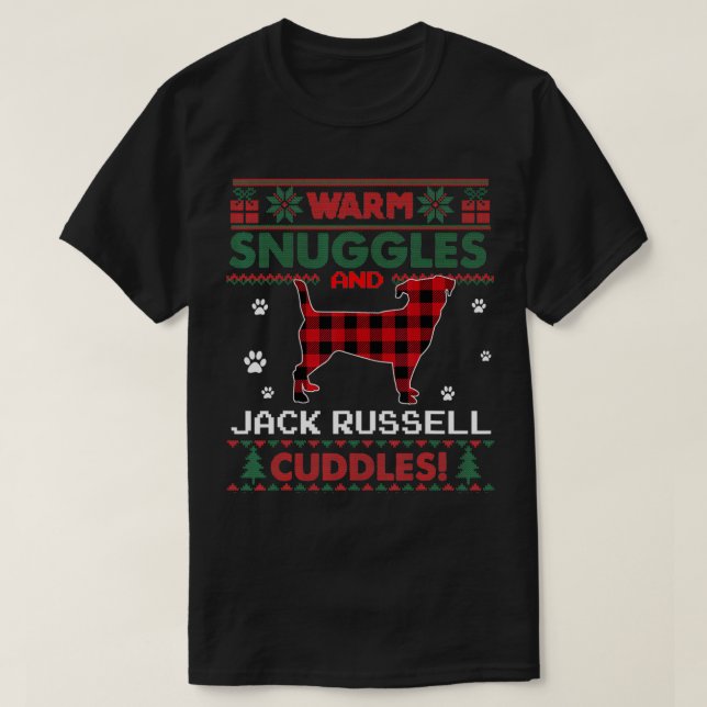 T-shirt Jack Russell Pajama Noël laid Swea Christmas (Design devant)