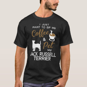 T-shirt Jack Russell Propriétaire de café chien Noël Anniv