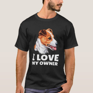 T-shirt Jack Russell Propriétaire De Chien J'Aime Mon Prop