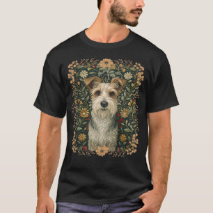 T-shirt Jack Russell Terrier à poil dur dans un jardin Cot
