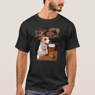 T-shirt Jack Russell Terrier Bière Drôle Chien Drôle Boire