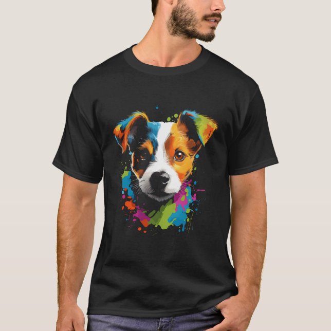 T-shirt Jack Russell Terrier Chien chiot (Devant)