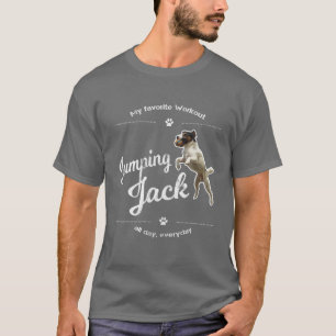 T-shirt Jack Russell Terrier Chien Jumping Jack Tee Funny