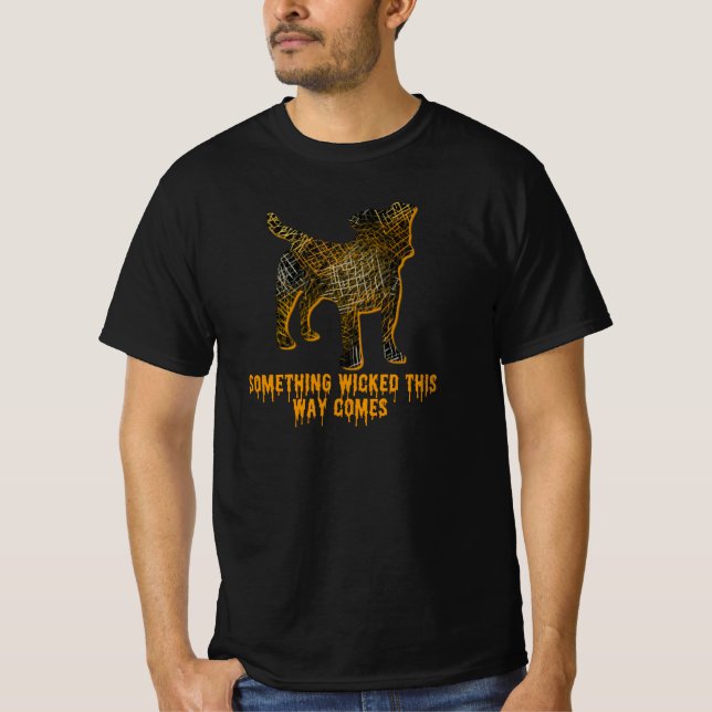 T-shirt Jack Russell Terrier Chien Silhouette Fun Hallowee (Devant)