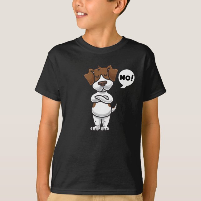 T-shirt Jack Russell Terrier Chien têtu (Devant)
