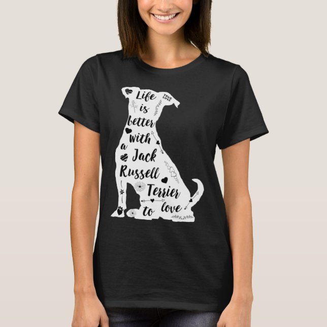 T-shirt Jack Russell Terrier Design for Terrier Dog Lovers (Devant)