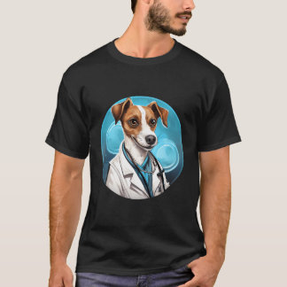 T-shirt Jack Russell Terrier Docteur Profession de chien d