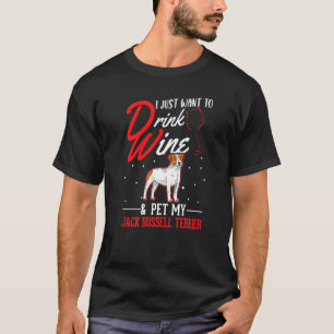 T-shirt Jack Russell Terrier Et Vin