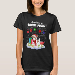 T-shirt Jack Russell Terrier Je crois en Père Noël Paws   