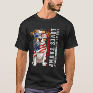 T-shirt Jack Russell Terrier Même Mon Chien Aime Trump Drô