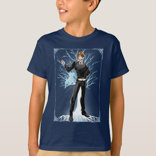 T-shirt Jack Russell Terrier Patronus d'Anime Ron Weasley (Devant)