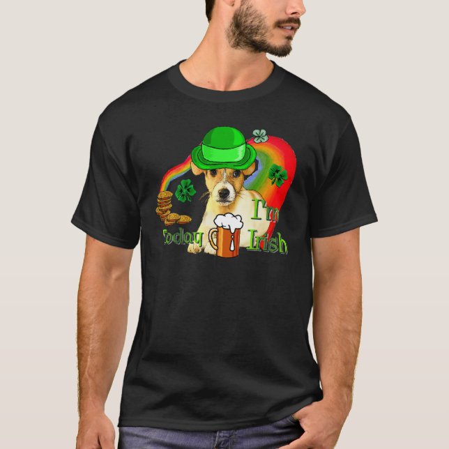 T-shirt Jack Russell Terrier St patrick (Devant)