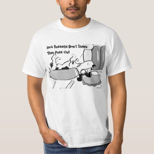 T-shirt Jack Russells ne dorment pas (Devant)