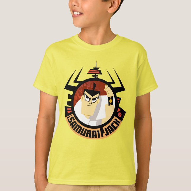 T-shirt Jack Samurai Dans Le Cadre Futuriste Aku (Devant)