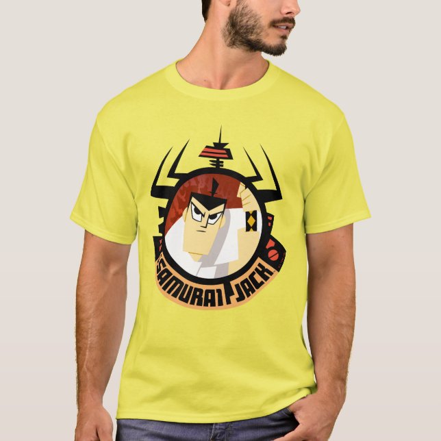 T-shirt Jack Samurai Dans Le Cadre Futuriste Aku (Devant)