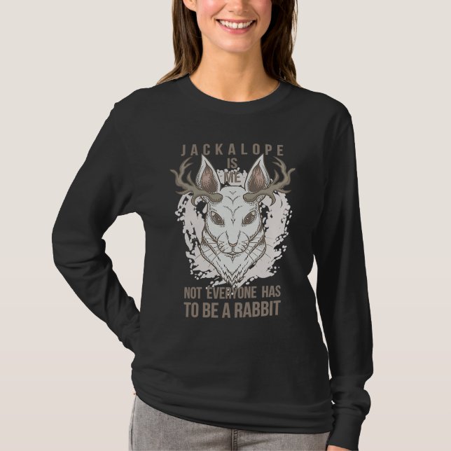 T-shirt Jackalope is me not everyone is to be a rabbit (Devant)