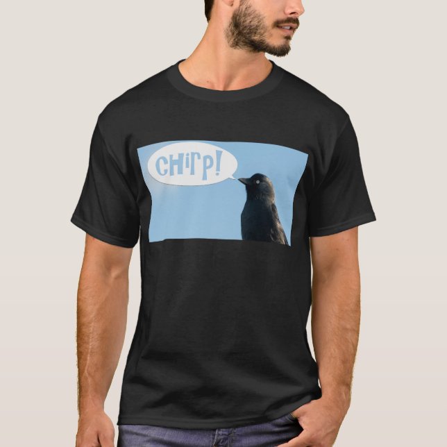 T-shirt Jackdaw (Corvus monedula) dit chirp. (Devant)