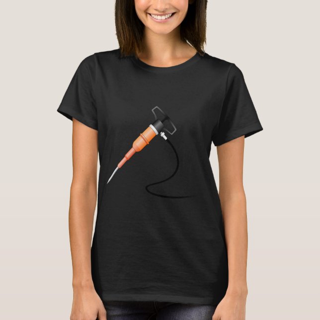 T-shirt Jackhammer Air Hammer Construction de forages pneu (Devant)