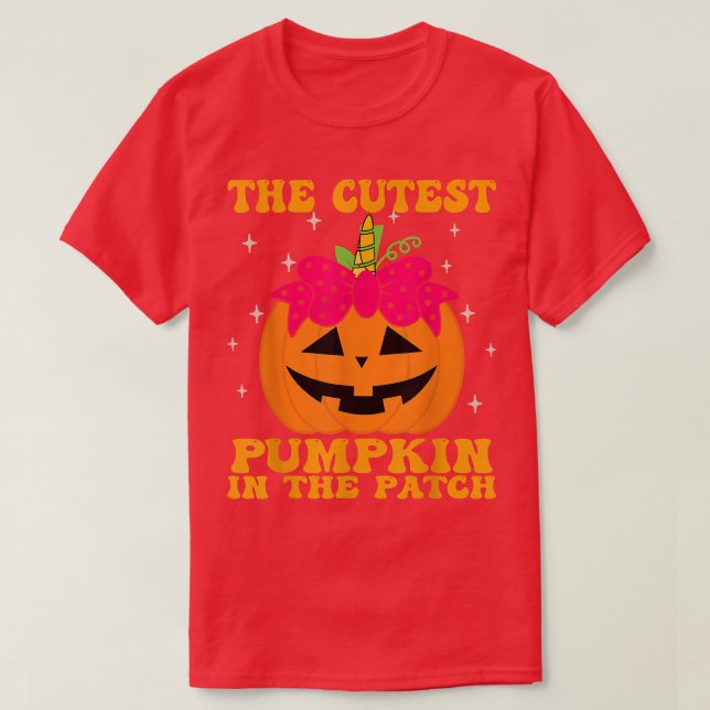 T-shirt JackOLantern Citrouille Halloween Unicorn fille To (Design devant)
