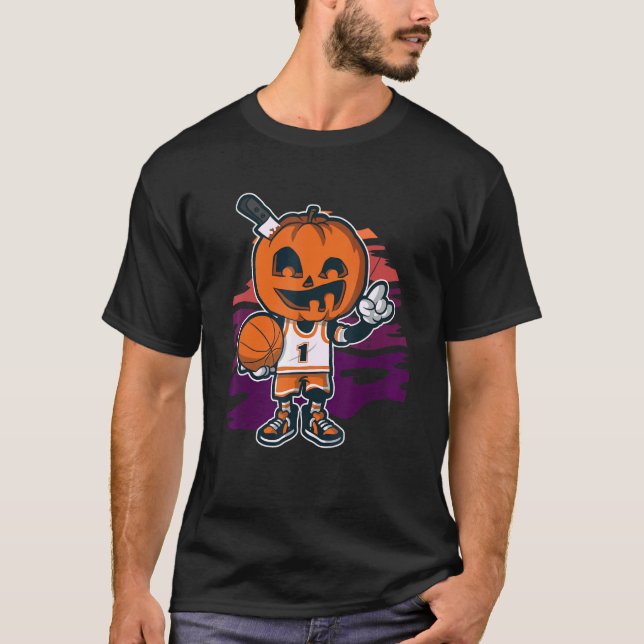 T-shirt Jackolantern de basket pour les fans d'horreur (Devant)