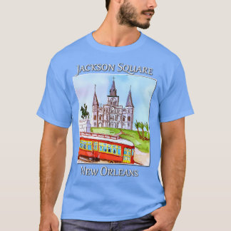 T-shirt Jackson Carré à la Nouvelle-Orléans avec la célèbr