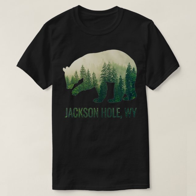T-shirt Jackson Hole Ours État du Wyoming Pacifique Nord-O (Design devant)