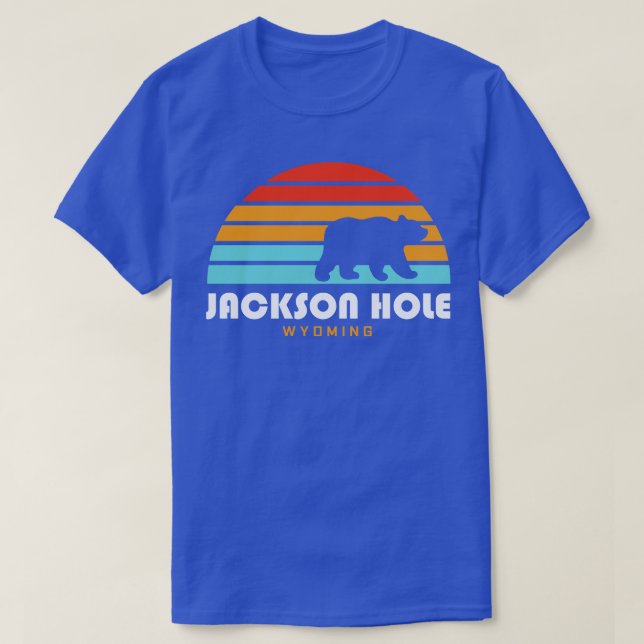 T-shirt Jackson Hole Wyoming Bear Mountains (Design devant)