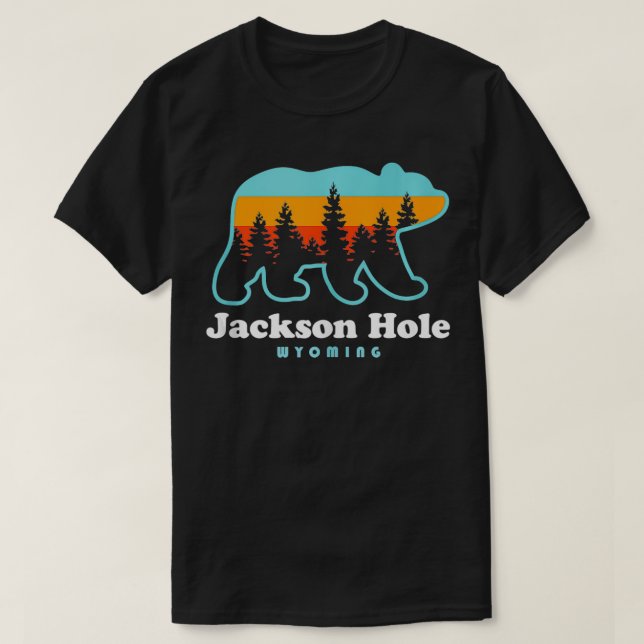 T-shirt Jackson Hole Wyoming Bear Mountains Jackson Hole (Design devant)