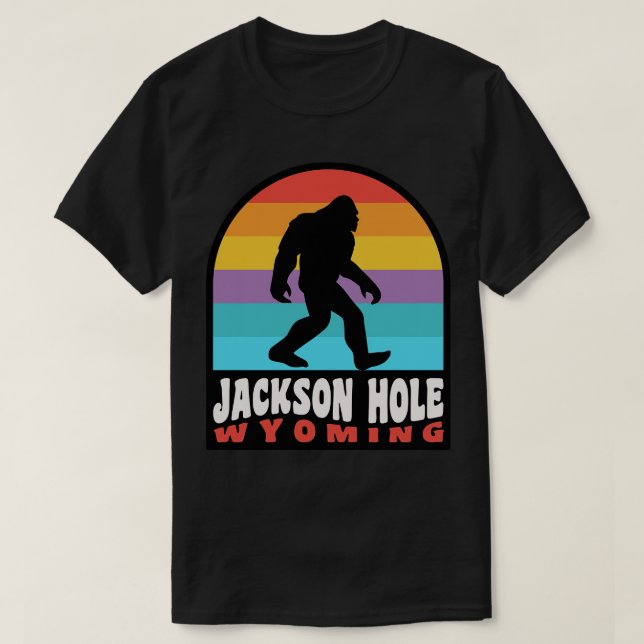 T-shirt Jackson Hole Wyoming Retro Sunset (Design devant)