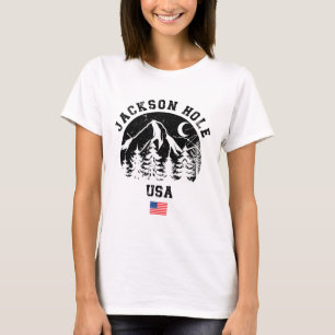 T-shirt Jackson Hole Wyoming Station de ski alpin Amer
