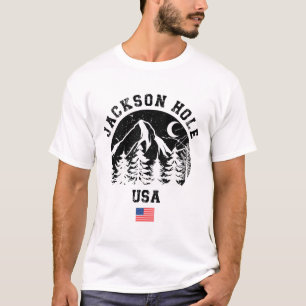 T-shirt Jackson Hole Wyoming Station de ski alpin Amer