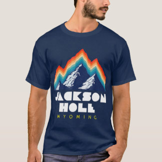 T-shirt Jackson Hole    Wyoming Station de ski des années