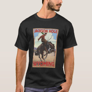 T-shirt Jackson Hole Wyoming Vintage Rodéo Poster Tester