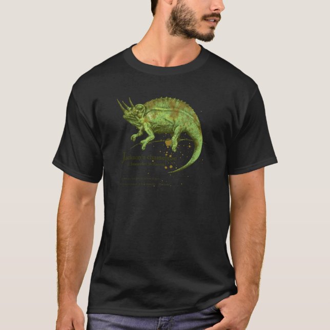 T-shirt Jackson's chameleon - leaf (Devant)