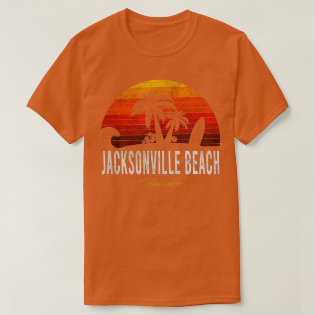 T-shirt Jacksonville Beach Floride FL Palms Surf de vacanc (Design devant)