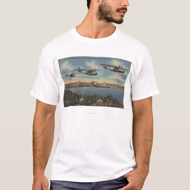 T-shirt Jacksonville, FL - bombardiers de marine au-dessus (Devant)