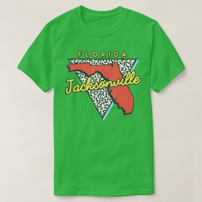 T-shirt Jacksonville Floride 80s Design Souvenirs (Design devant)