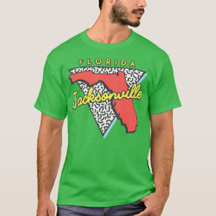 T-shirt Jacksonville Floride 80s Design Souvenirs