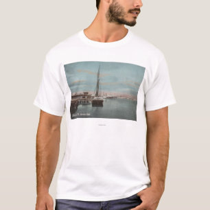 T-shirt Jacksonville, la Floride - vue de port avec