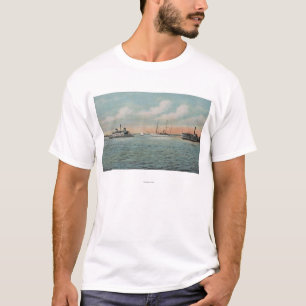 T-shirt Jacksonville, la Floride - vue de port avec le