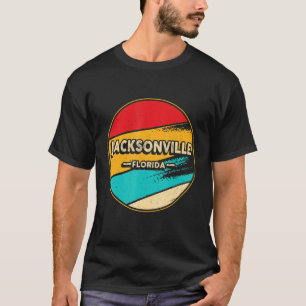 T-shirt Jacksonville Retro Vintage Sunset Us State Jackson