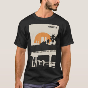 T-shirt Jacksonville Vintage Minimal Florida Travel Poster