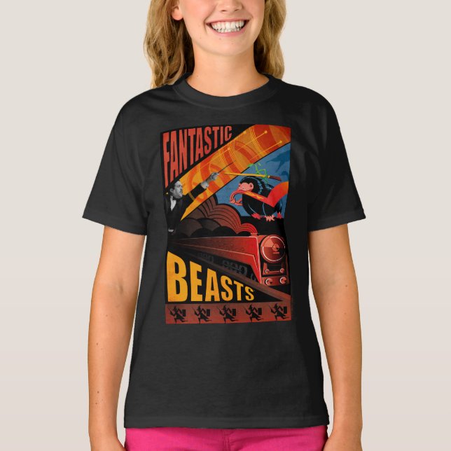 T-shirt Jacob Kowalski Fantastic Beasts Poster vintage (Devant)