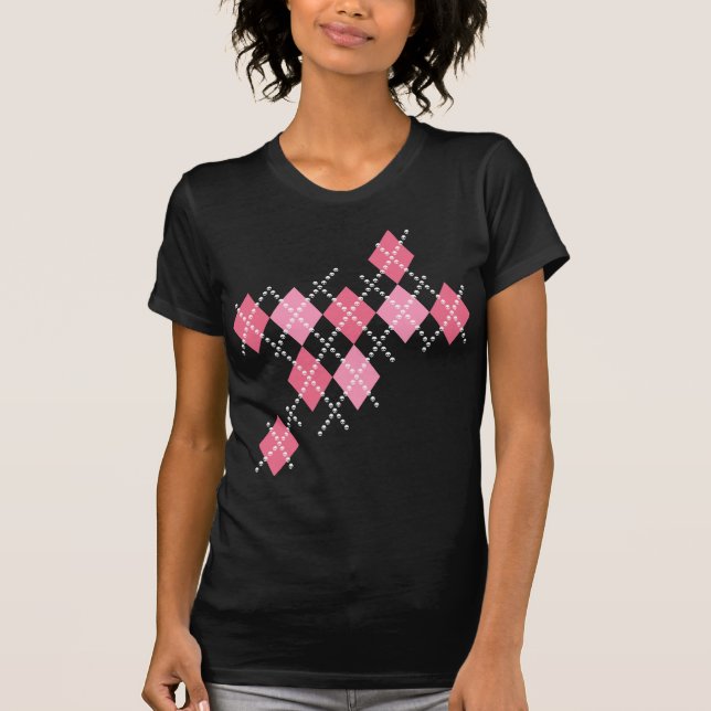 T-shirt Jacquard rose de crâne (Devant)