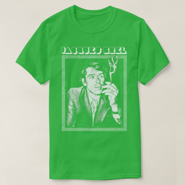 T-shirt Jacques Brel Retro Fan Design 1 (Design devant)