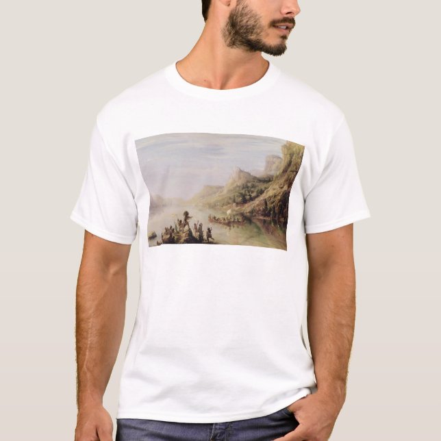 T-shirt Jacques Cartier découvrant le St Lawrence (Devant)