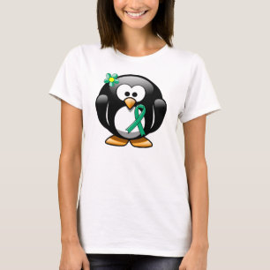 T-shirt Jade Awareness Ribbon Penguin