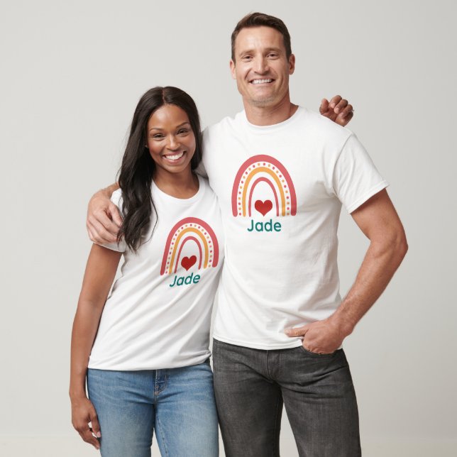 T-shirt Jade Vintage Boho Rainbow (Unisexe)