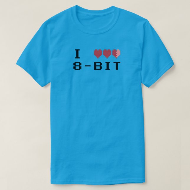 T-shirt J'adore 8-Bit (Design devant)